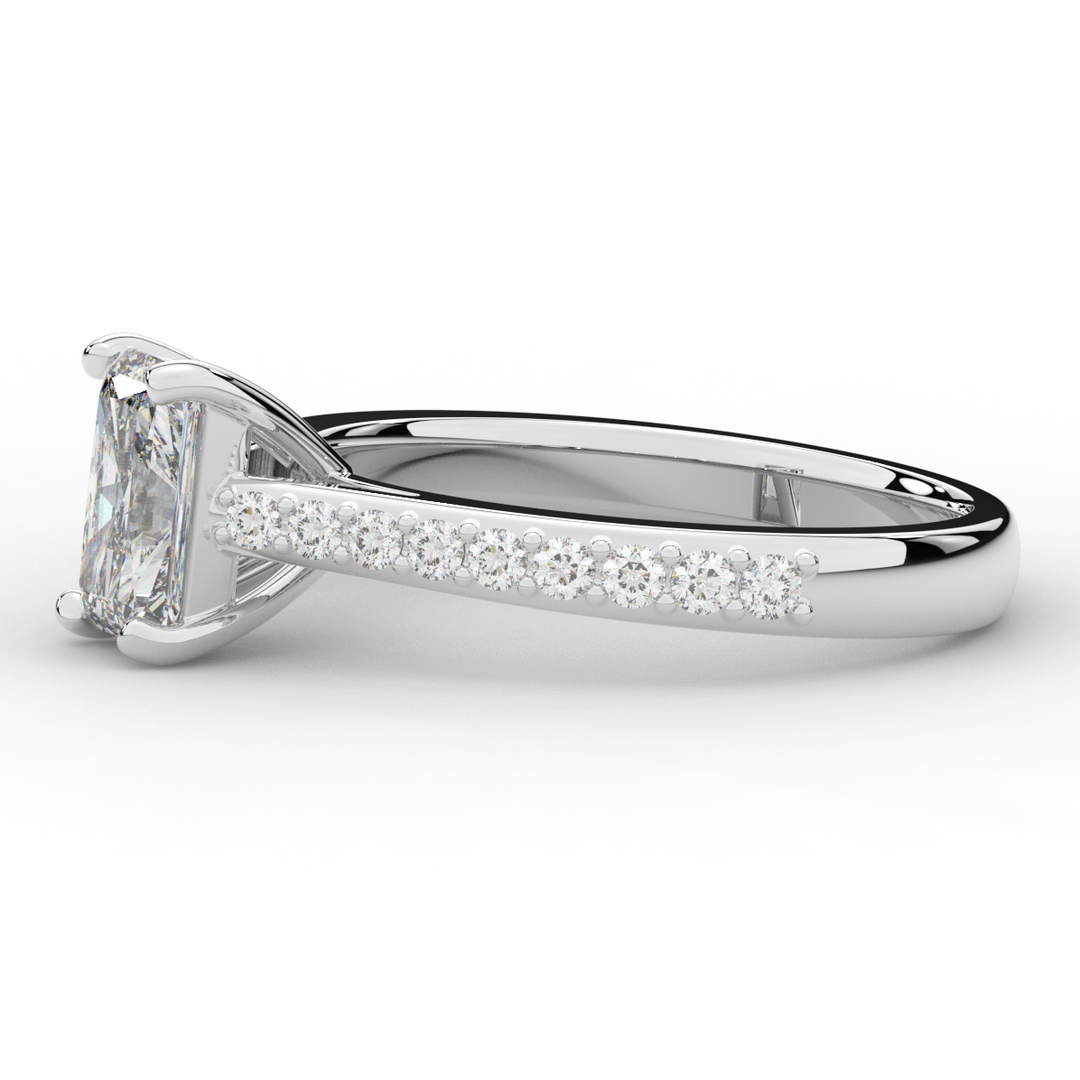 1.25CT.TW RADIANT LAB DIAMOND SOLITAIRE ENGAGEMENT RING - Nazarelle