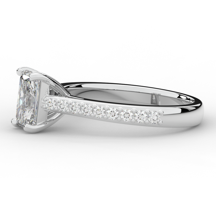 1.25CT.TW RADIANT LAB DIAMOND SOLITAIRE ENGAGEMENT RING - Nazarelle