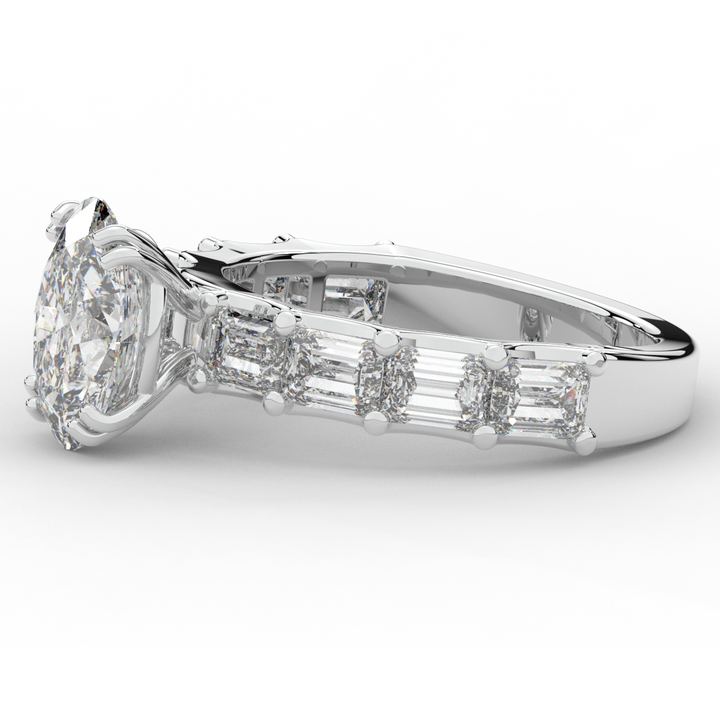 3.75CT.TW OVAL LAB DIAMOND SOLITAIRE ENGAGEMENT RING - Nazarelle