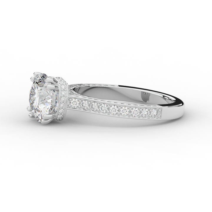 2.60CT.TW ROUND LAB DIAMOND SOLITAIRE ENGAGEMENT RING - Nazarelle