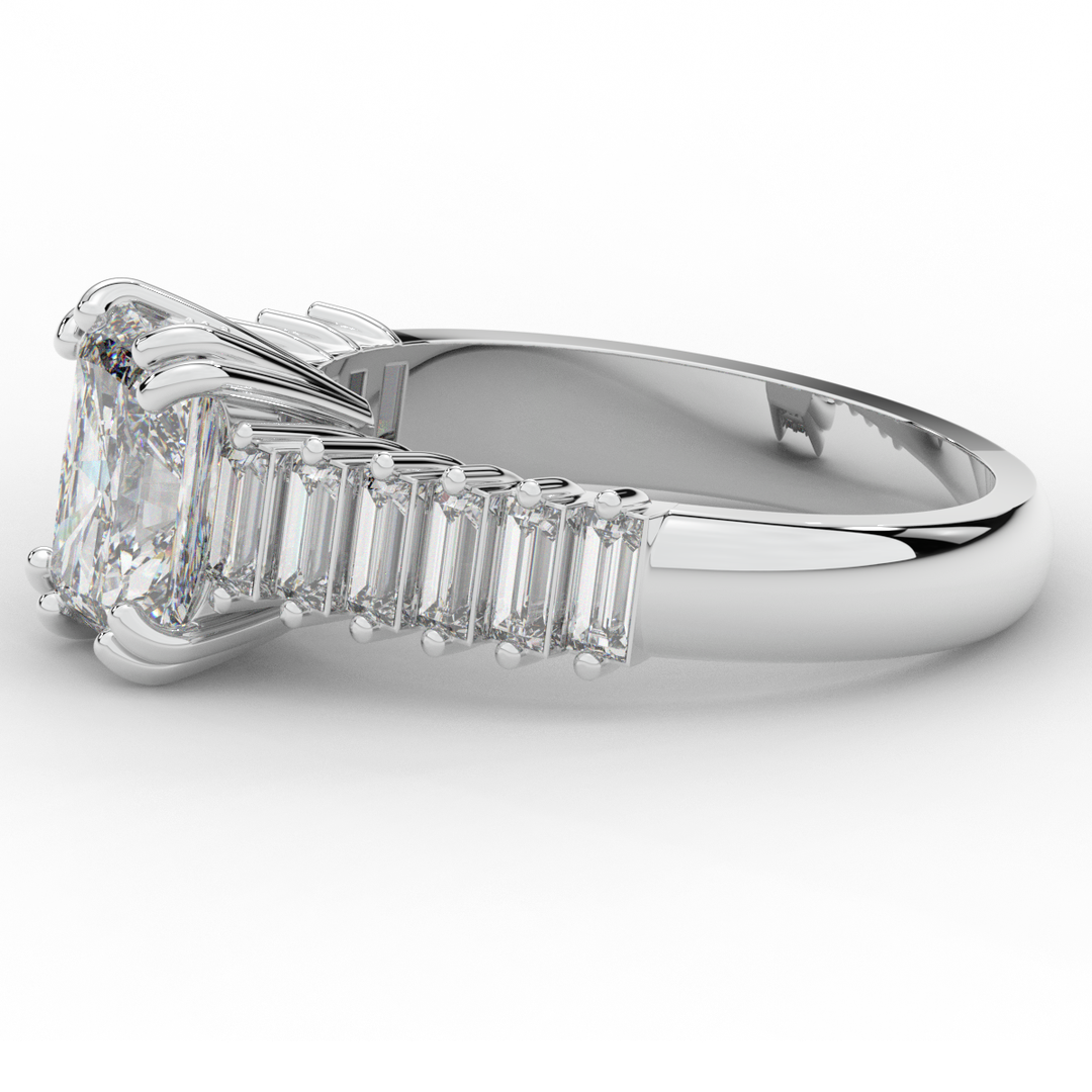 2.60CT.TW RADIANT LAB DIAMOND ENGAGEMENT RING - Nazarelle