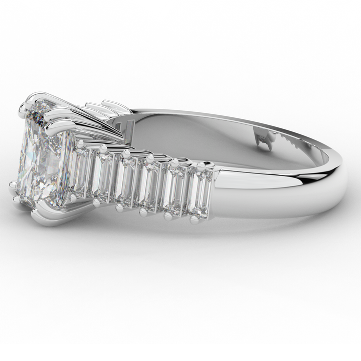 2.60CT.TW RADIANT LAB DIAMOND ENGAGEMENT RING - Nazarelle