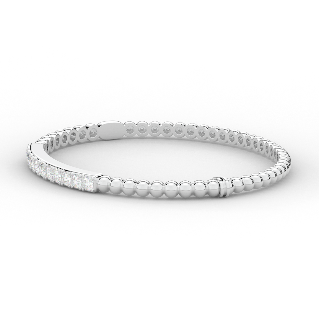 1.10CT.TW ROUND LAB DIAMOND BANGLE - Nazarelle