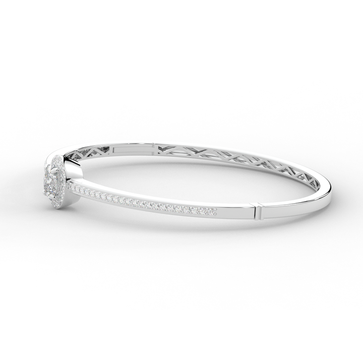 1.40CT.TW OVAL AND ROUND LAB DIAMOND BANGLE - Nazarelle