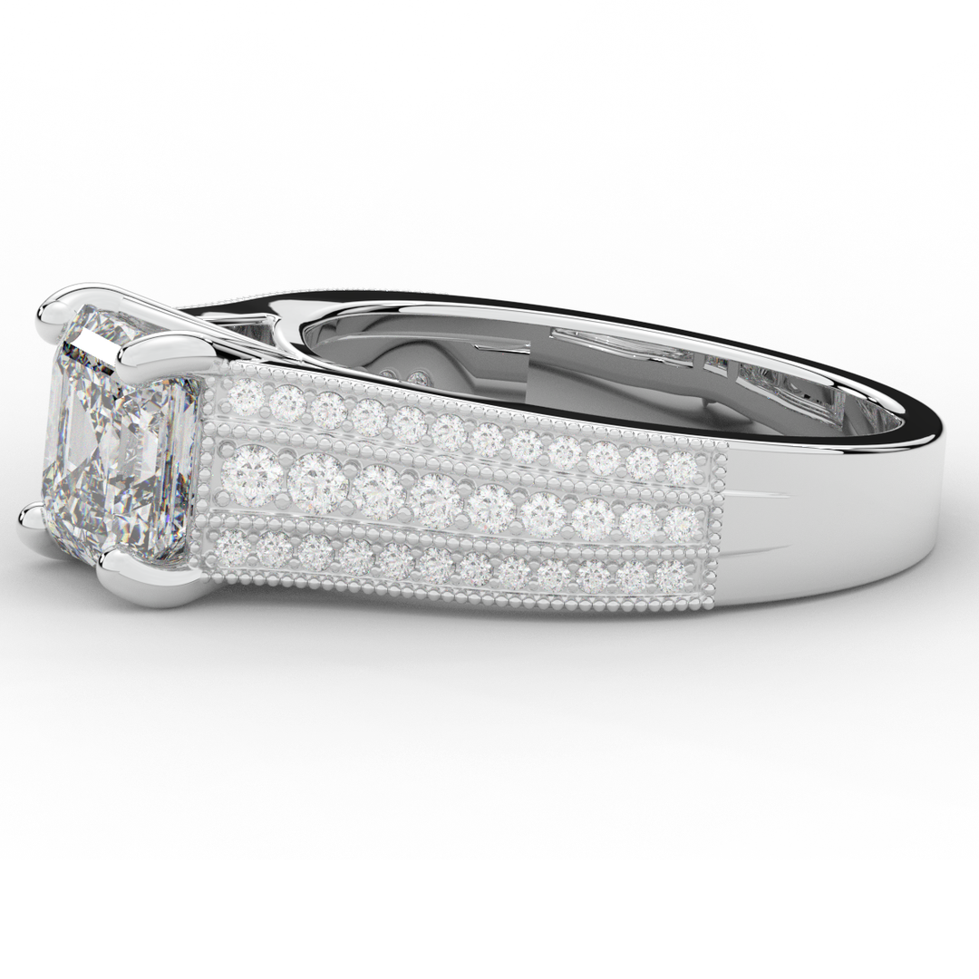 3.55CT.TW ASSCHER LAB DIAMOND ENGAGEMENT RING - Nazarelle