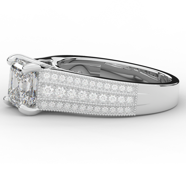 3.55CT.TW ASSCHER LAB DIAMOND ENGAGEMENT RING - Nazarelle