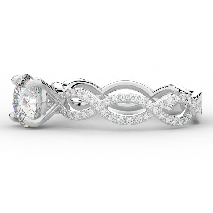 1.30CT.TW ROUND LAB DIAMOND ENGAGEMENT RING - Nazarelle