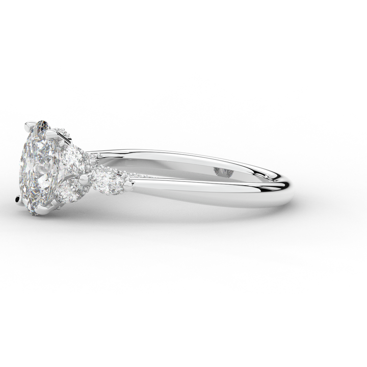 2.00CT.TW OVAL LAB DIAMOND ENGAGEMENT RING - Nazarelle