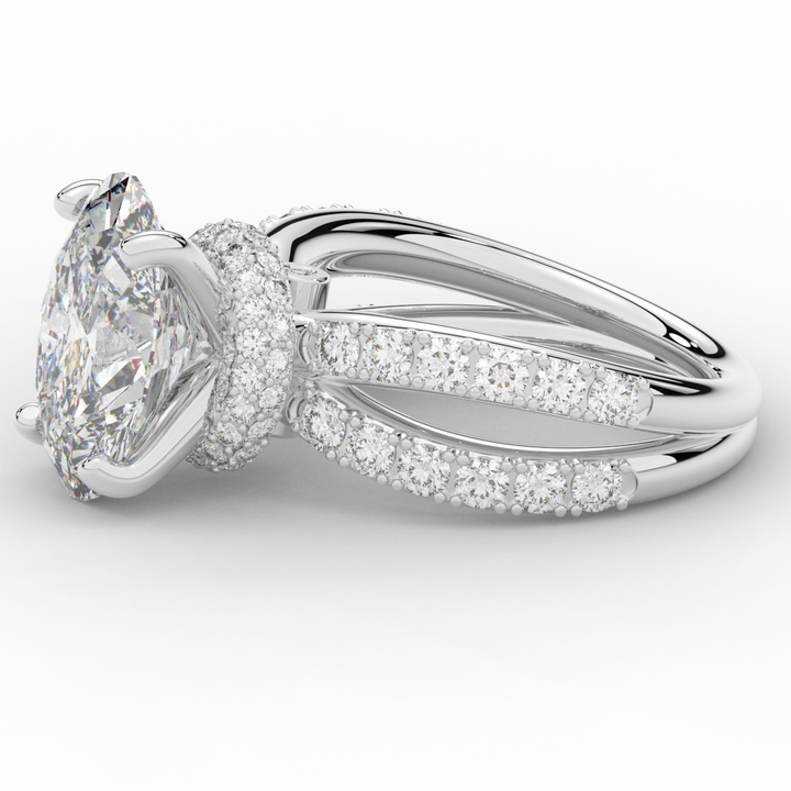 6.25CT.TW OVAL LAB DIAMOND ENGAGEMENT RING - Nazarelle