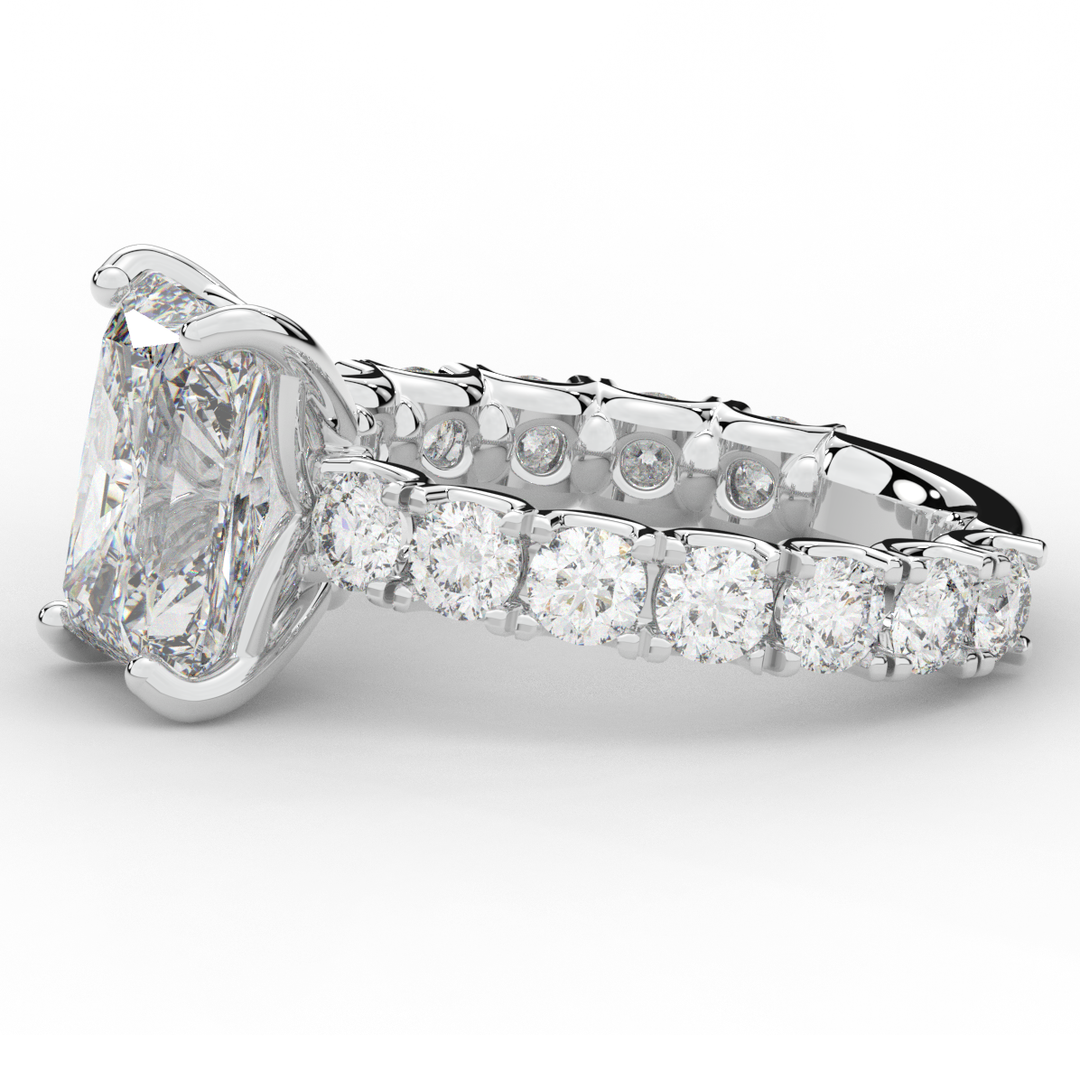 4.35CT.TW RADIANT LAB DIAMOND ENGAGEMENT RING - Nazarelle