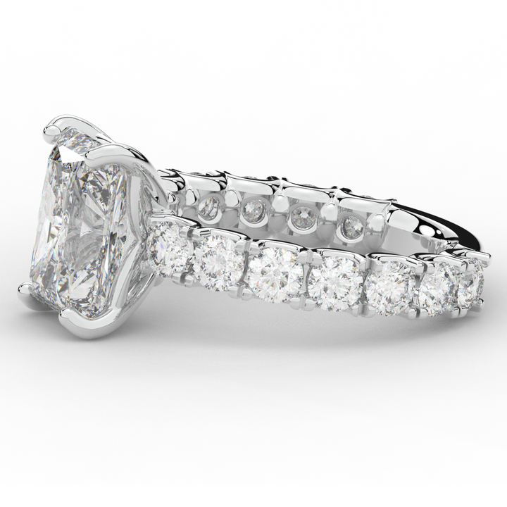 4.35CT.TW RADIANT LAB DIAMOND ENGAGEMENT RING - Nazarelle
