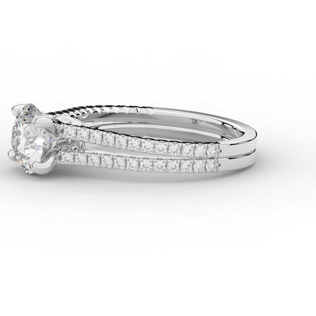 1.90CT.TW ROUND LAB DIAMOND SOLITAIRE ENGAGEMENT RING - Nazarelle