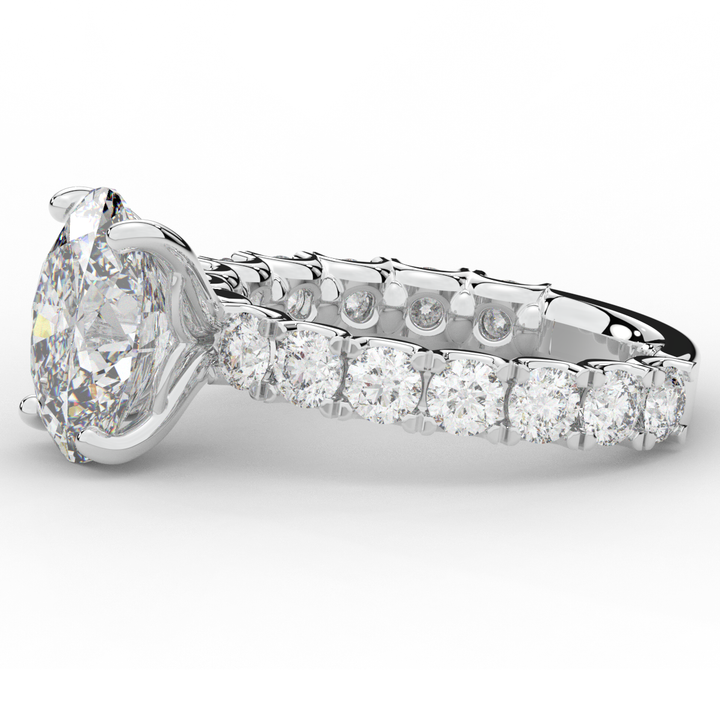 4.35CT.TW OVAL LAB DIAMOND ENGAGEMENT RING - Nazarelle