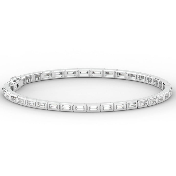 3.40CT.TW ROUND LAB DIAMOND TENNIS BRACELET - Nazarelle