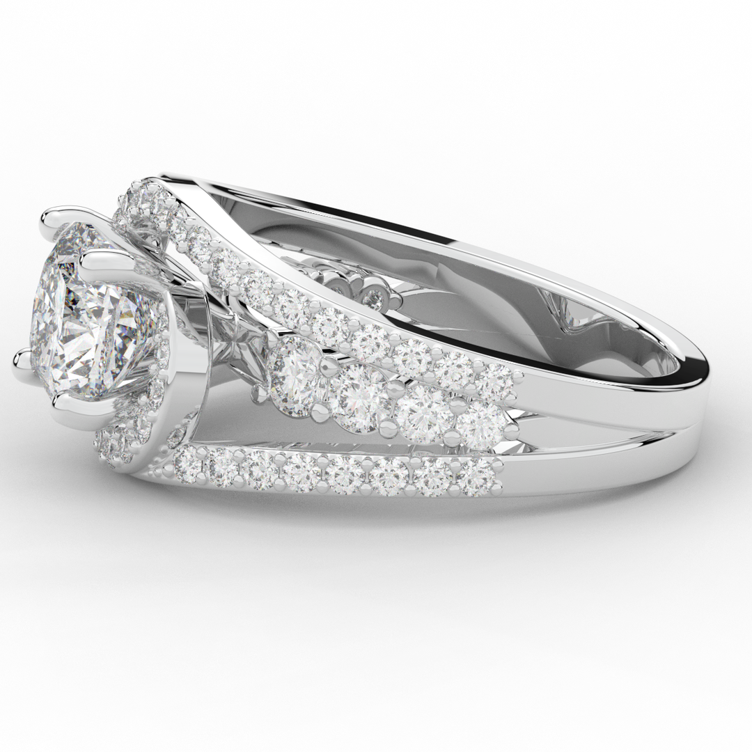 3.30CT.TW CUSHION LAB DIAMOND ENGAGEMENT RING - Nazarelle