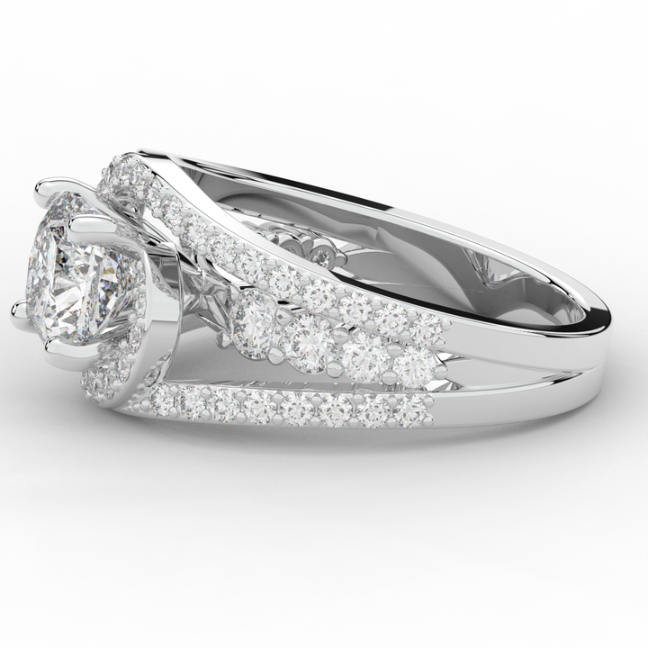 3.30CT.TW CUSHION LAB DIAMOND ENGAGEMENT RING - Nazarelle