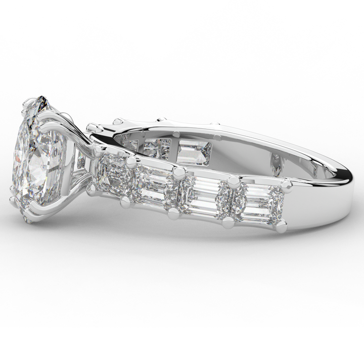 3.75CT.TW OVAL LAB DIAMOND SOLITAIRE ENGAGEMENT RING - Nazarelle