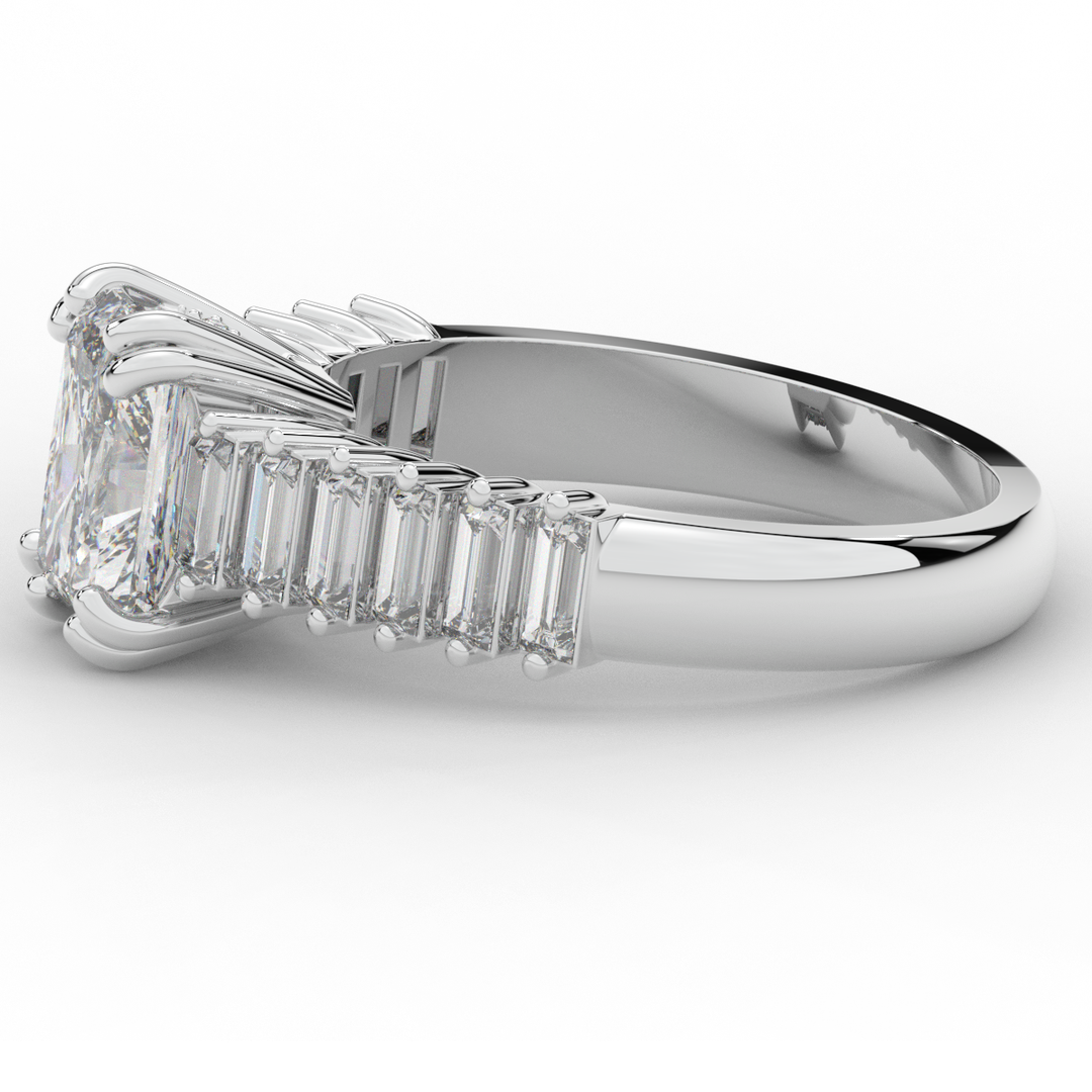 2.60CT.TW RADIANT LAB DIAMOND ENGAGEMENT RING - Nazarelle