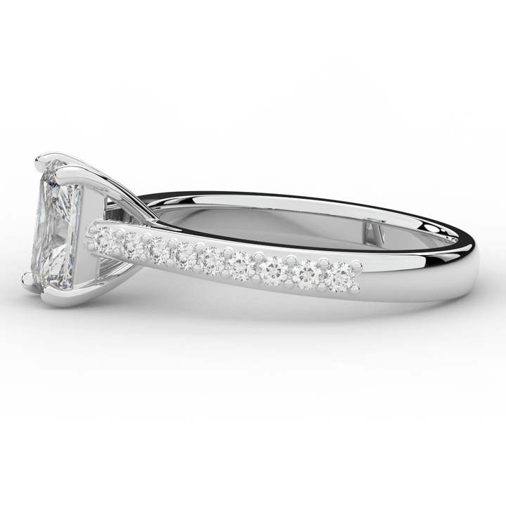1.25CT.TW RADIANT LAB DIAMOND SOLITAIRE ENGAGEMENT RING - Nazarelle