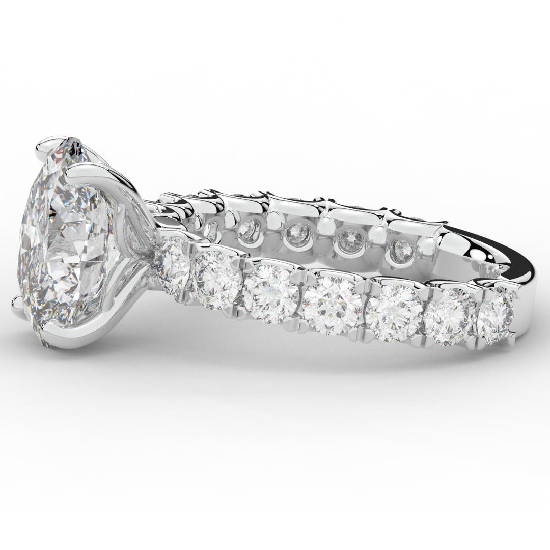 4.35CT.TW OVAL LAB DIAMOND ENGAGEMENT RING - Nazarelle