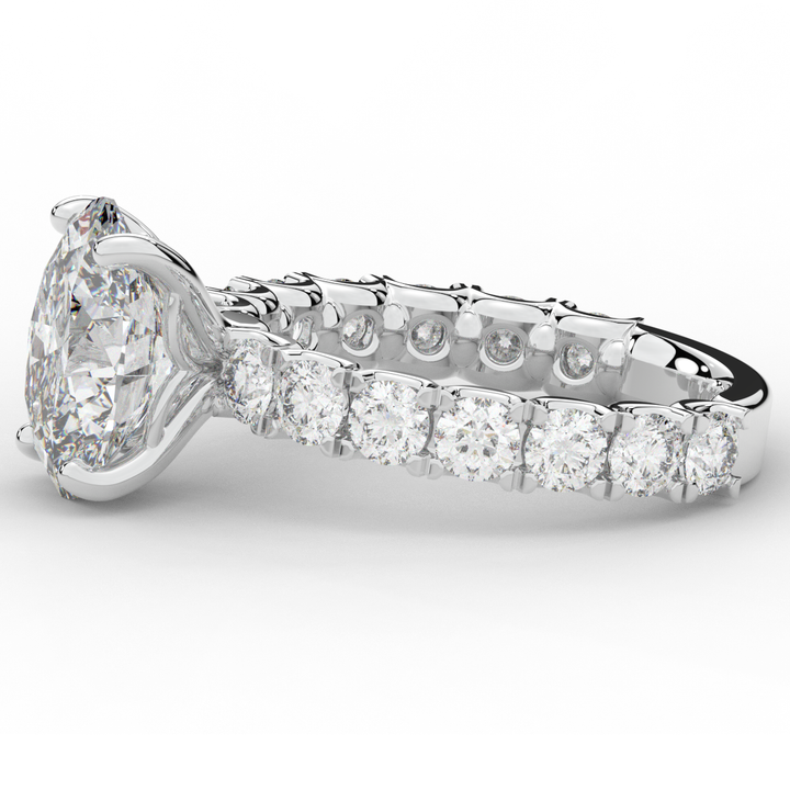 4.35CT.TW OVAL LAB DIAMOND ENGAGEMENT RING - Nazarelle