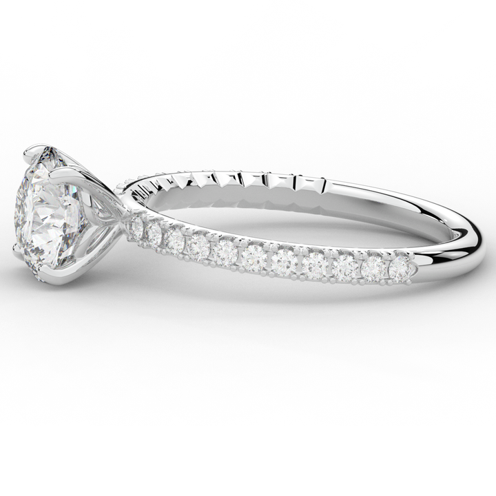 1.75CT.TW ROUND LAB DIAMOND SOLITAIRE ENGAGEMENT RING - Nazarelle