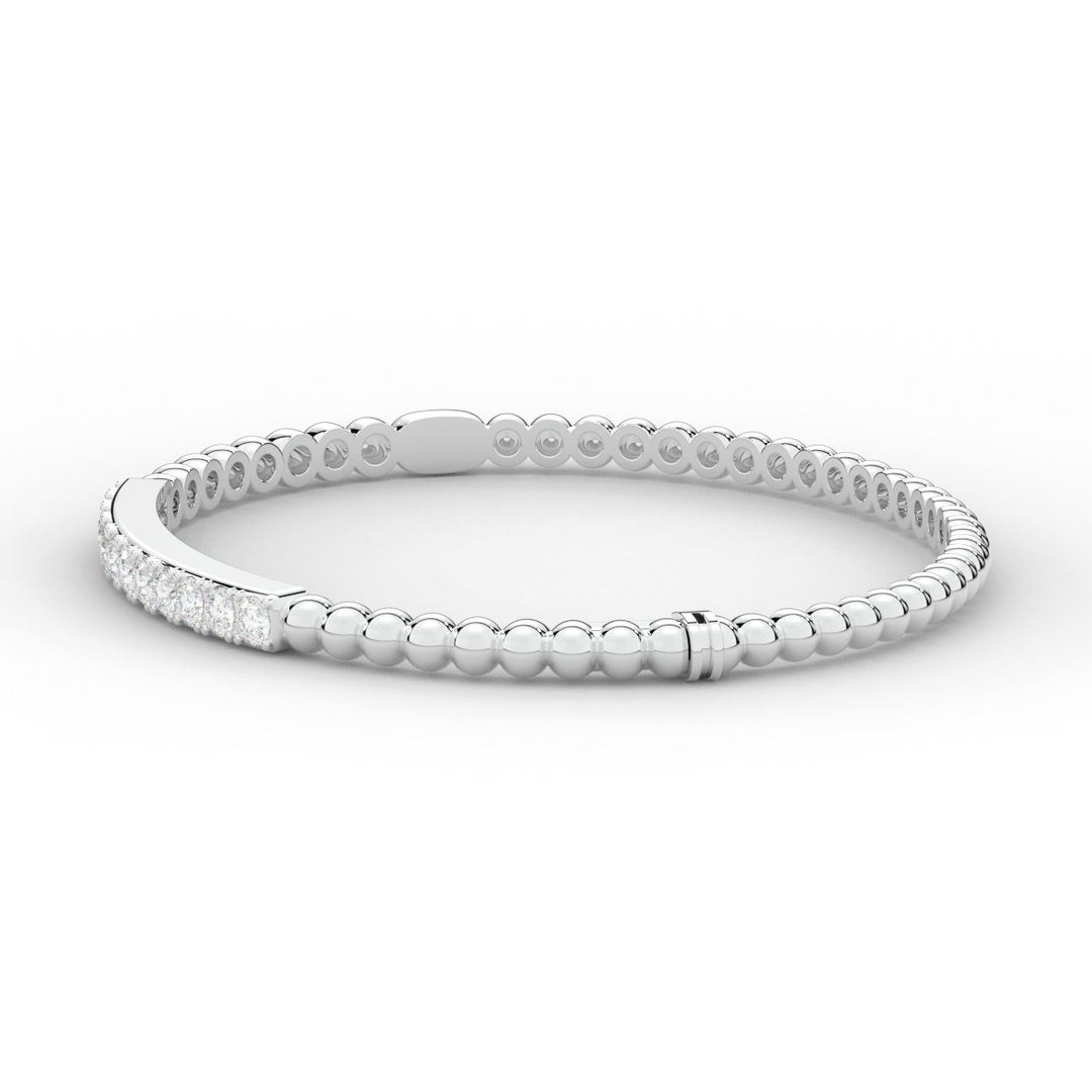 1.10CT.TW ROUND LAB DIAMOND BANGLE - Nazarelle