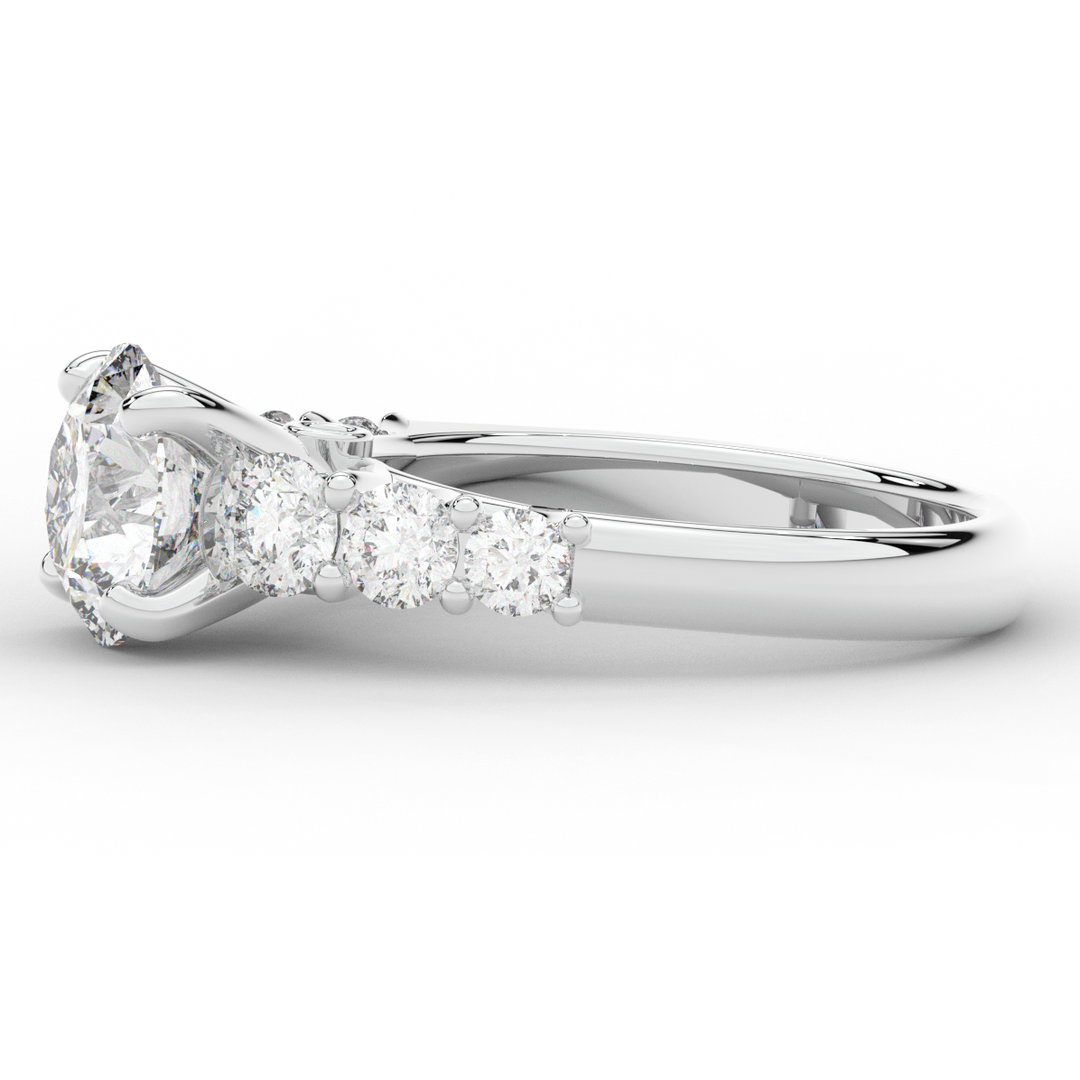3.00CT.TW ROUND LAB DIAMOND  ENGAGEMENT RING - Nazarelle