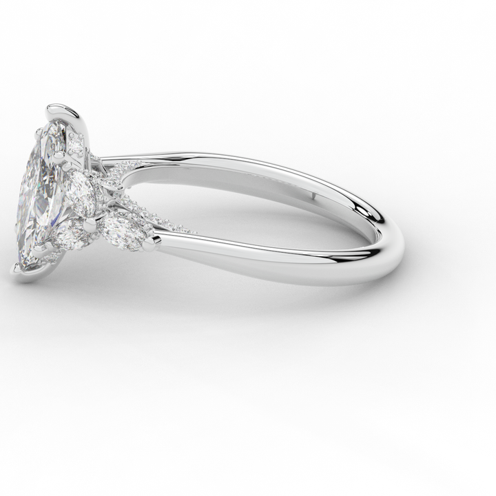 1.50CT.TW MARQUISE LAB DIAMOND ENGAGEMENT RING - Nazarelle