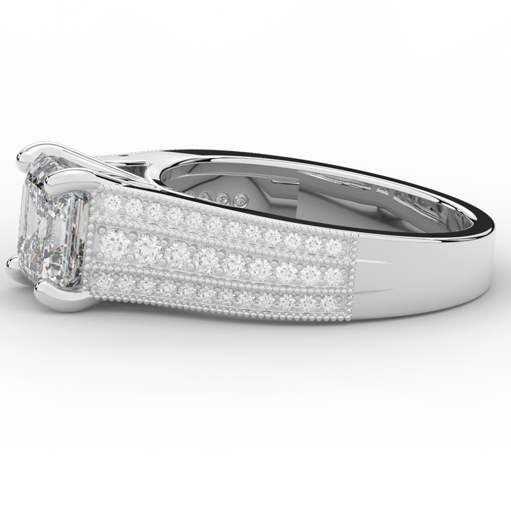3.55CT.TW ASSCHER LAB DIAMOND ENGAGEMENT RING - Nazarelle