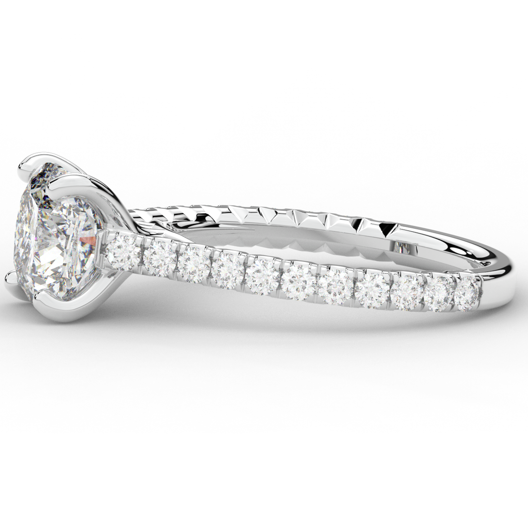 2.40CT.TW CUSHION LAB DIAMOND ENGAGEMENT RING - Nazarelle