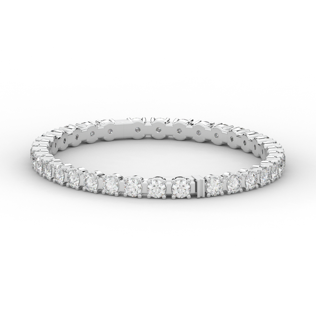 9.00CT.TW ROUND LAB DIAMOND ETERNITY BANGLE - Nazarelle