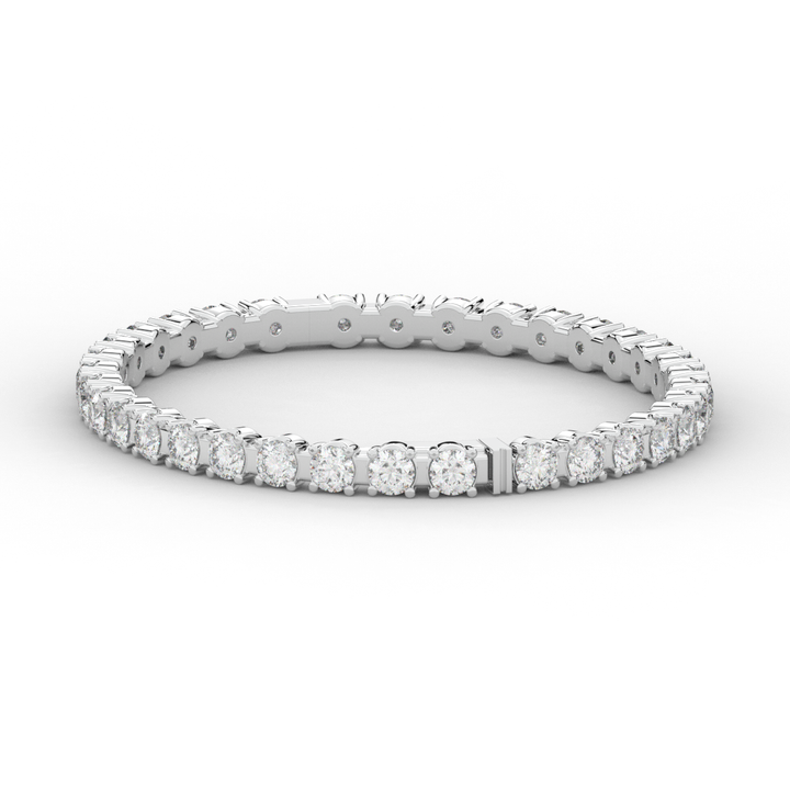 9.00CT.TW ROUND LAB DIAMOND ETERNITY BANGLE - Nazarelle