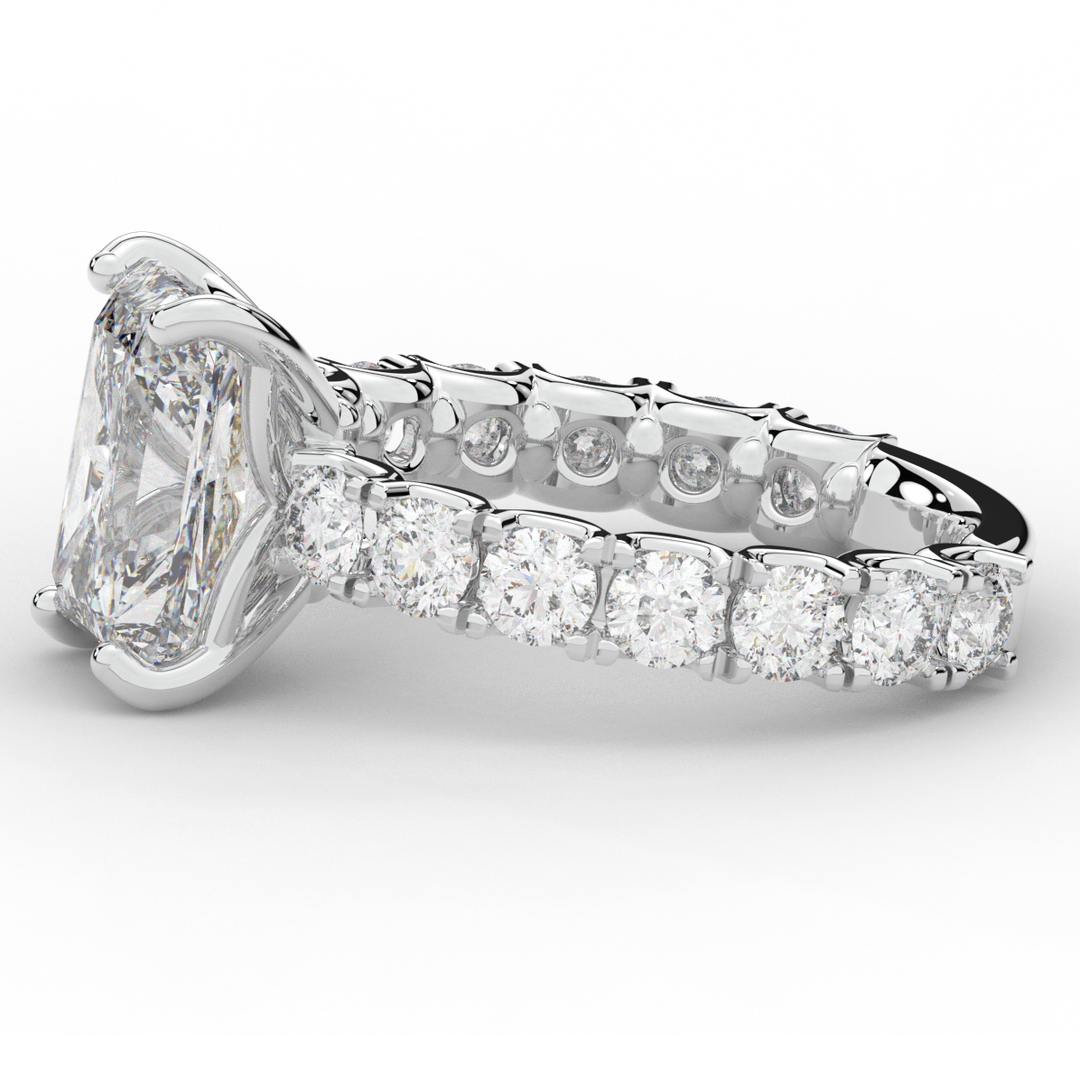 4.35CT.TW RADIANT LAB DIAMOND ENGAGEMENT RING - Nazarelle