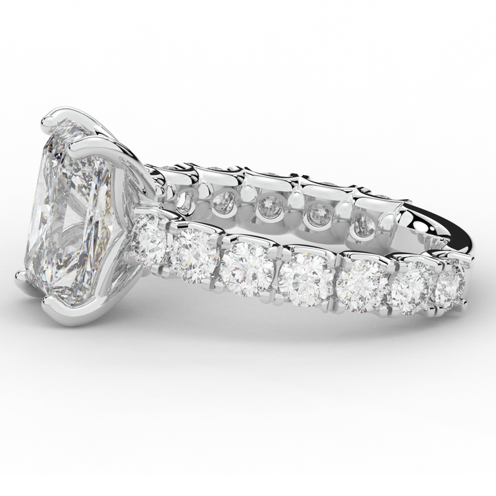 4.35CT.TW RADIANT LAB DIAMOND ENGAGEMENT RING - Nazarelle