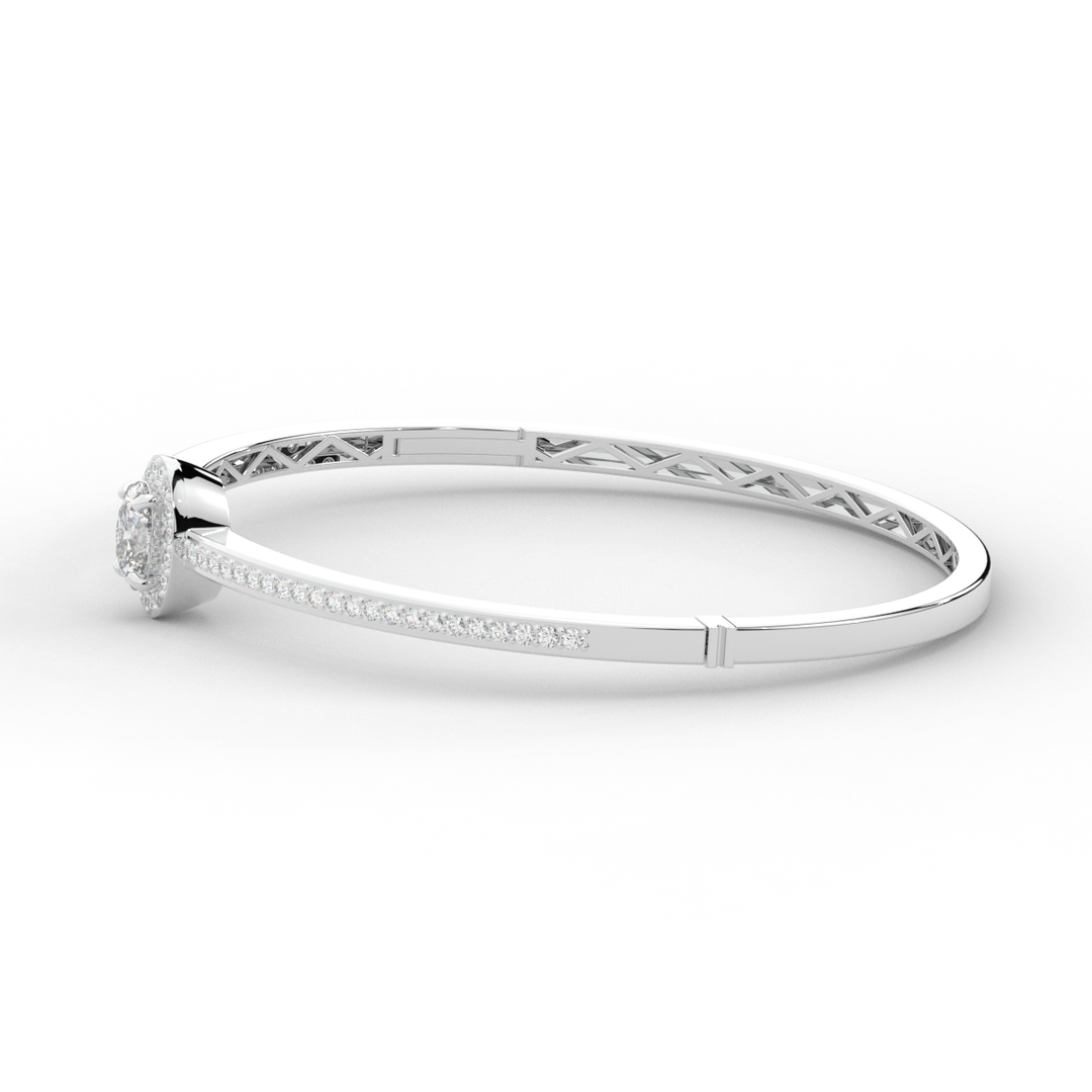 1.40CT.TW OVAL AND ROUND LAB DIAMOND BANGLE - Nazarelle