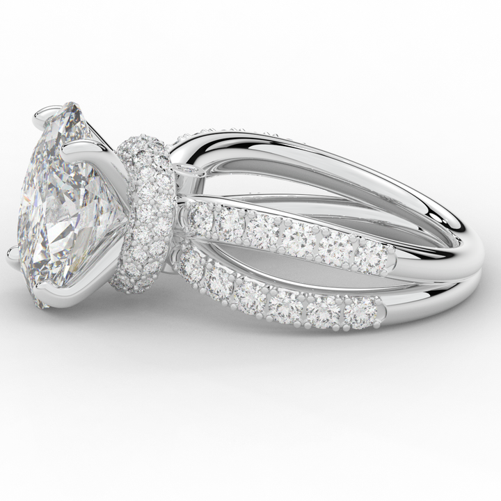 6.25CT.TW OVAL LAB DIAMOND ENGAGEMENT RING - Nazarelle