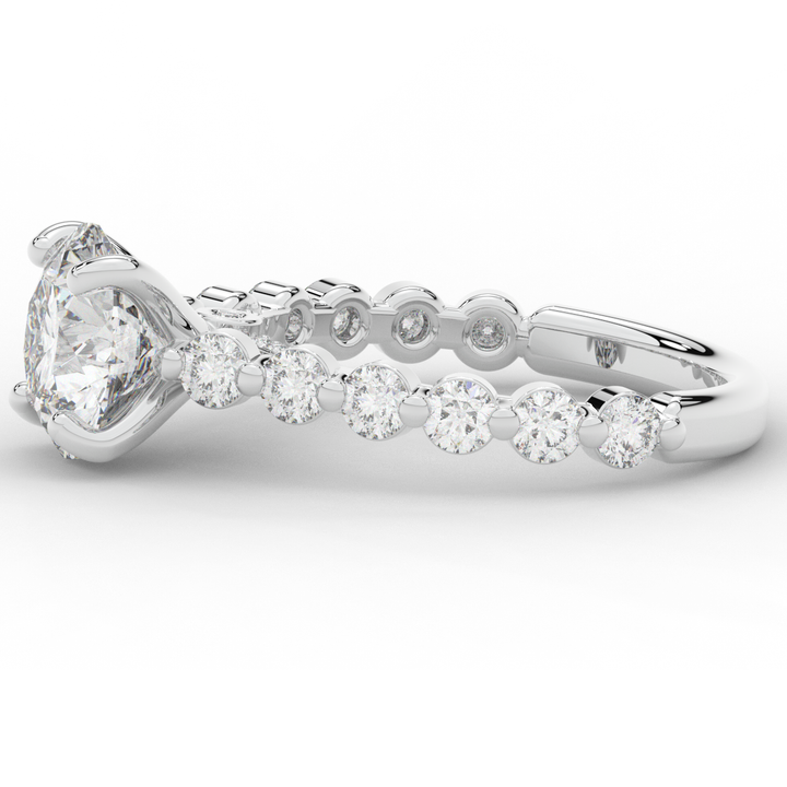 3.90CT.TW ROUND LAB DIAMOND ENGAGEMENT RING - Nazarelle