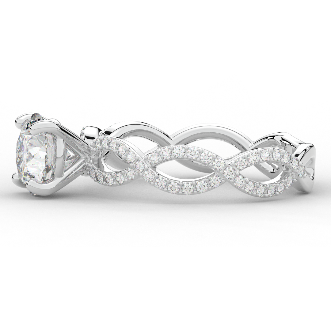 1.30CT.TW ROUND LAB DIAMOND ENGAGEMENT RING - Nazarelle