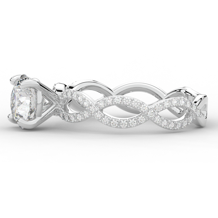 1.30CT.TW ROUND LAB DIAMOND ENGAGEMENT RING - Nazarelle