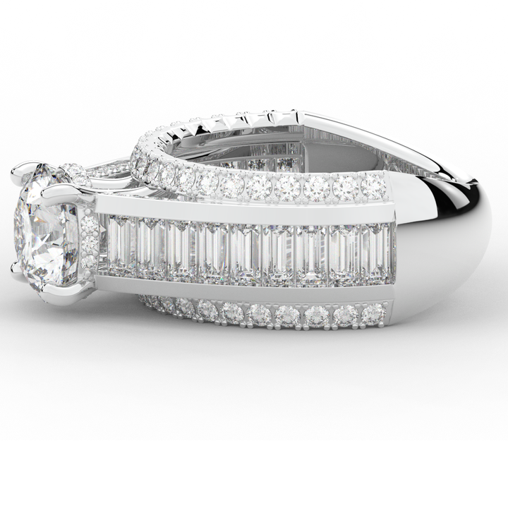 3.15CT.TW ROUND LAB DIAMOND ENGAGEMENT RING - Nazarelle