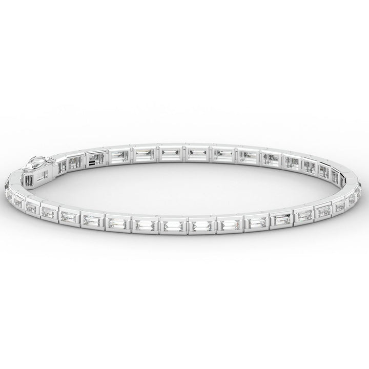 3.40CT.TW ROUND LAB DIAMOND TENNIS BRACELET - Nazarelle