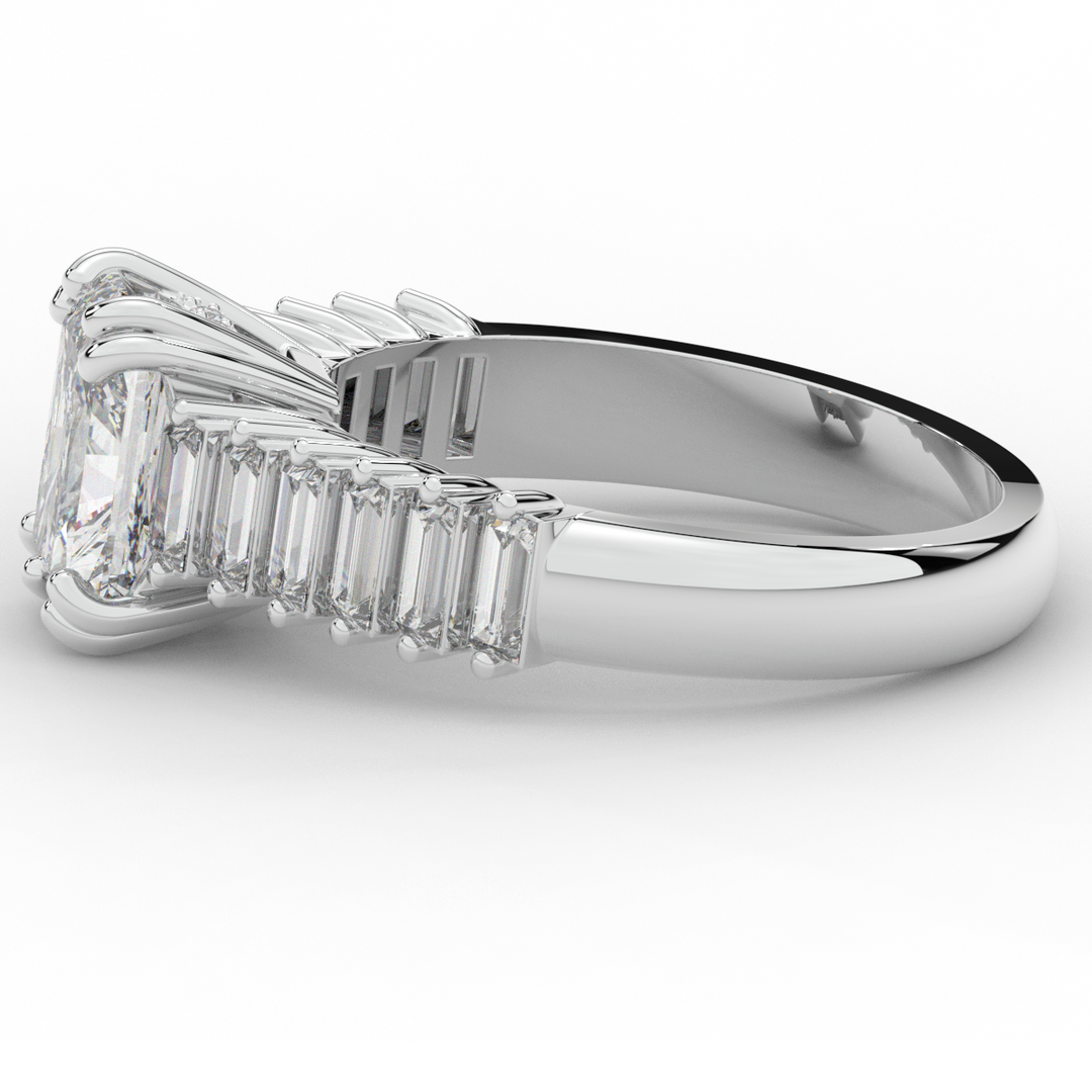 2.60CT.TW RADIANT LAB DIAMOND ENGAGEMENT RING - Nazarelle