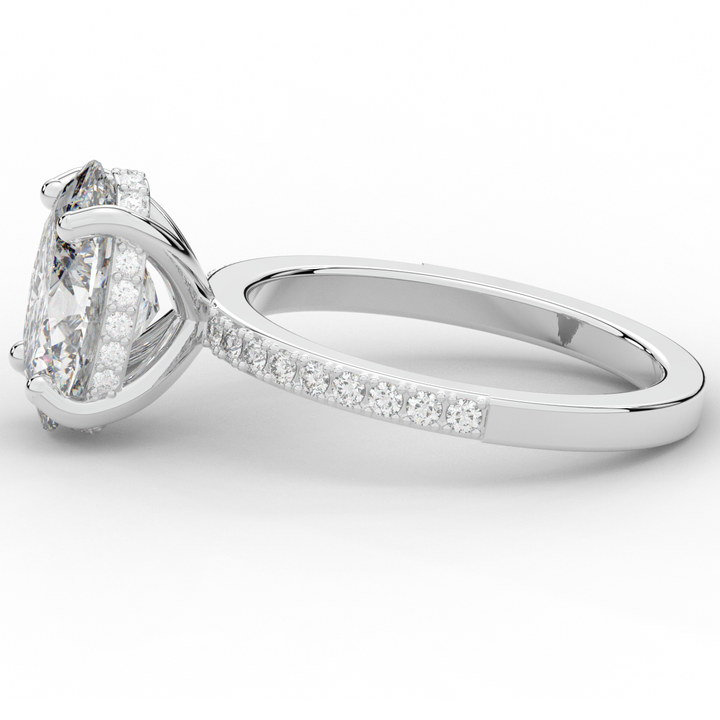2.70CT.TW OVAL LAB DIAMOND SOLITAIRE ENGAGEMENT RING - Nazarelle