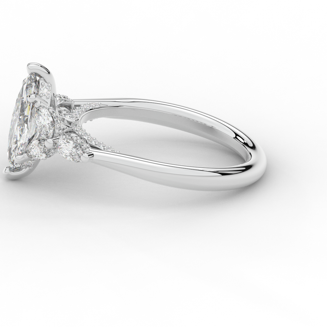 1.50CT.TW MARQUISE LAB DIAMOND ENGAGEMENT RING - Nazarelle