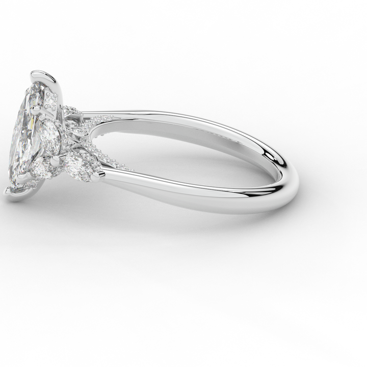 1.50CT.TW MARQUISE LAB DIAMOND ENGAGEMENT RING - Nazarelle