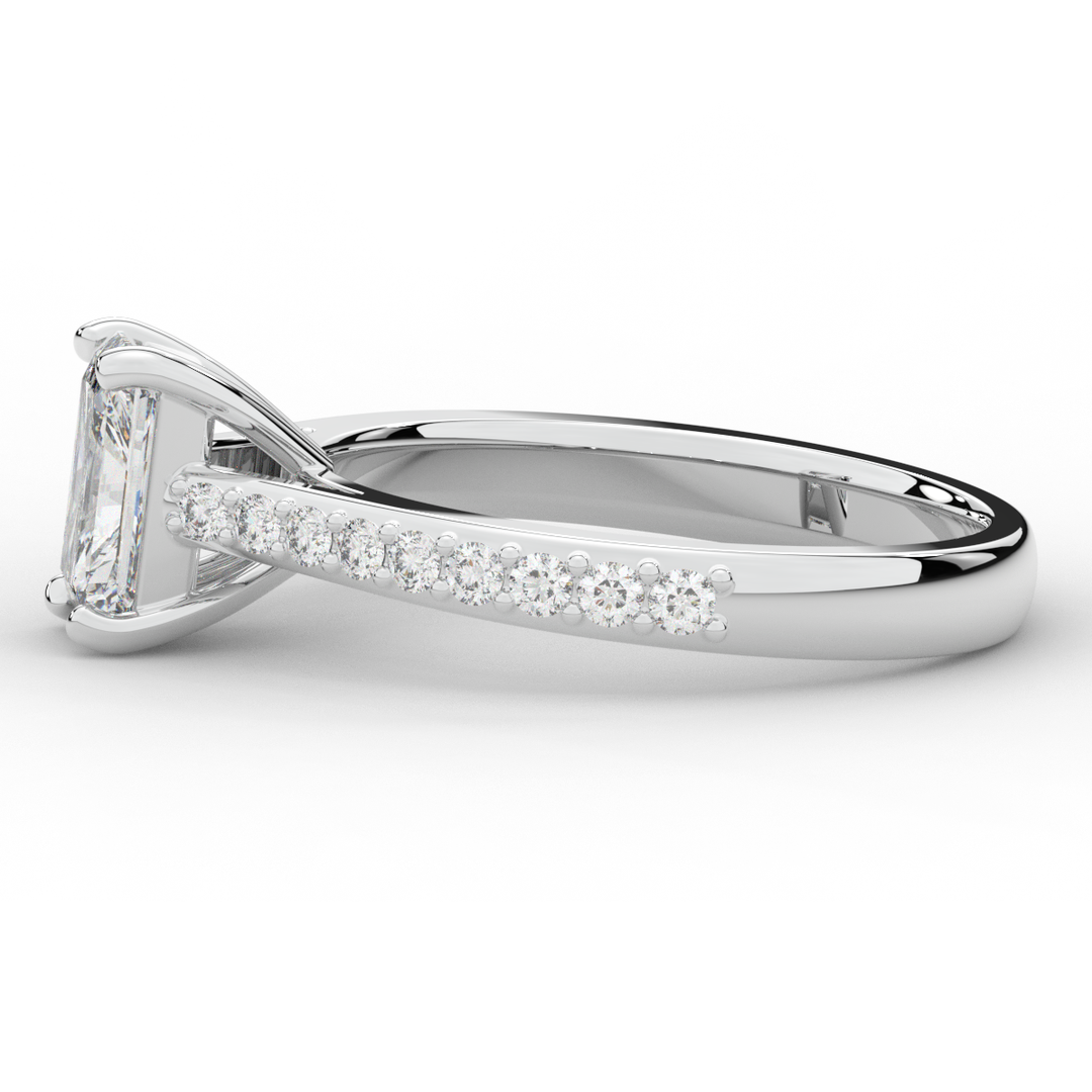 1.25CT.TW RADIANT LAB DIAMOND SOLITAIRE ENGAGEMENT RING - Nazarelle