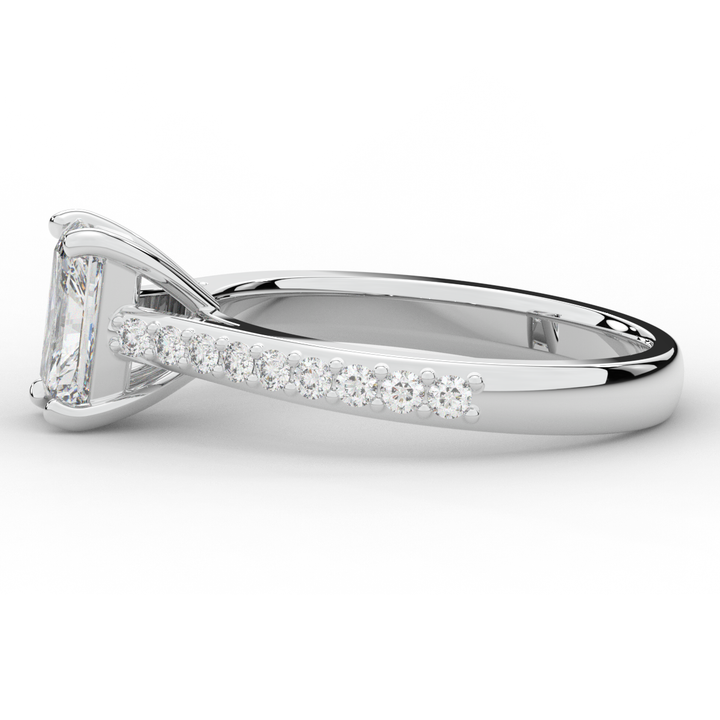 1.25CT.TW RADIANT LAB DIAMOND SOLITAIRE ENGAGEMENT RING - Nazarelle