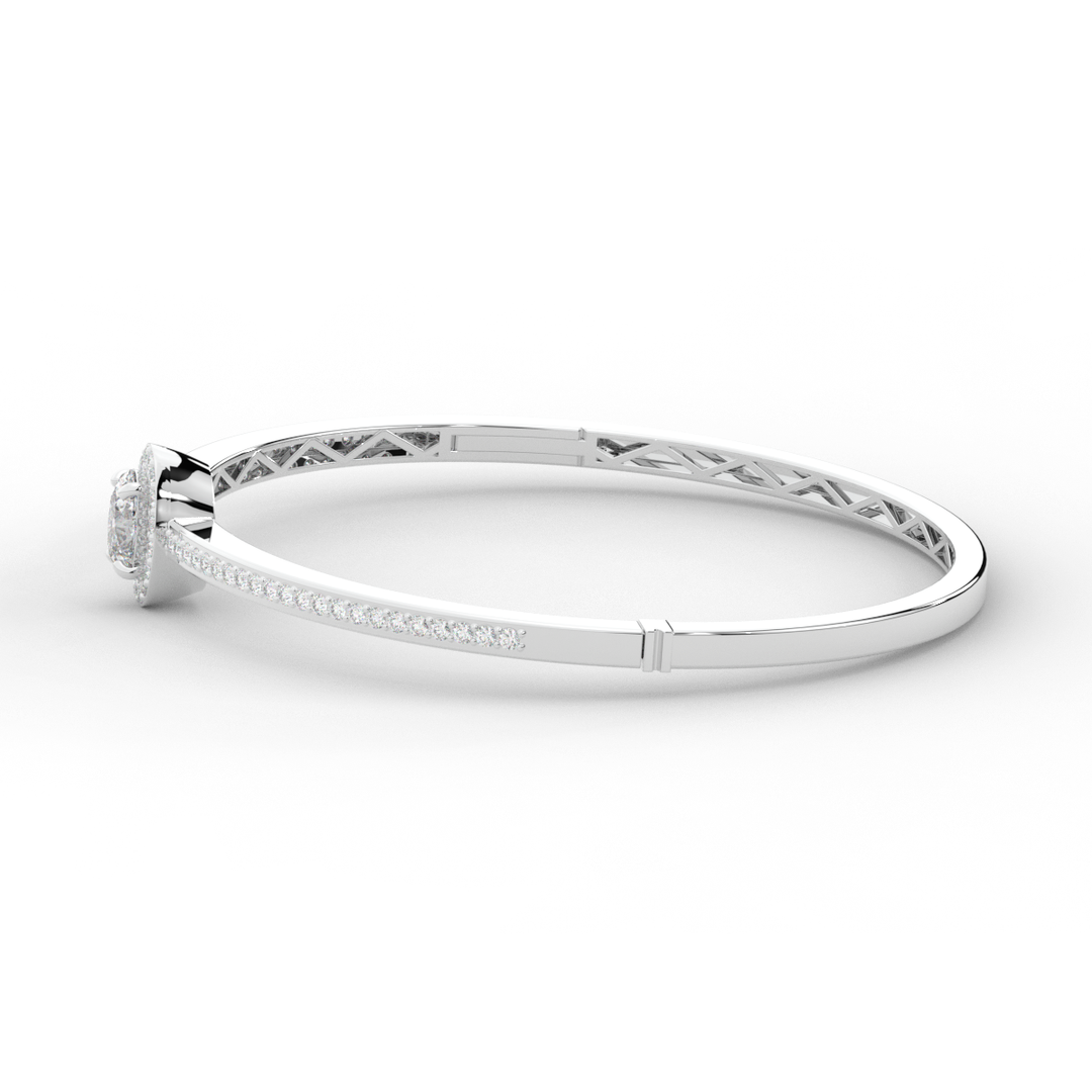 1.40CT.TW OVAL AND ROUND LAB DIAMOND BANGLE - Nazarelle