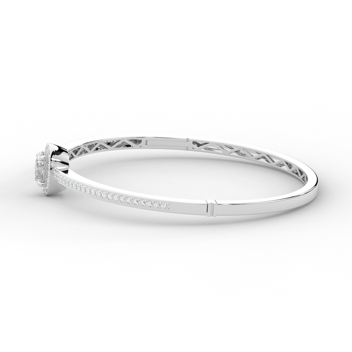 1.40CT.TW OVAL AND ROUND LAB DIAMOND BANGLE - Nazarelle